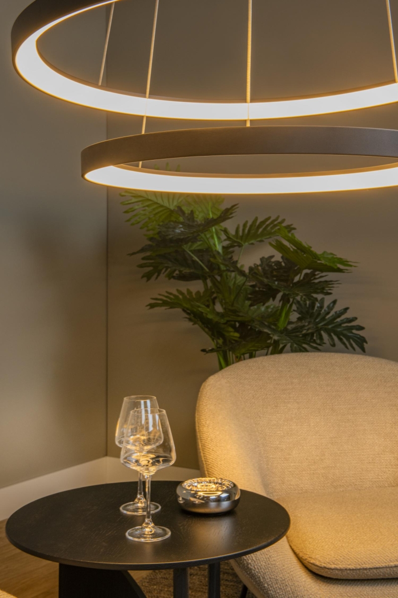 Lucide VIDAL - Závesné svietidlo - Ø 78 cm - LED Rozm. - 1x92W 2700K - Čierna